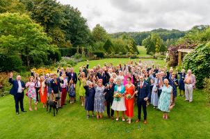 A Garden Wedding  ... pianist in the distance!